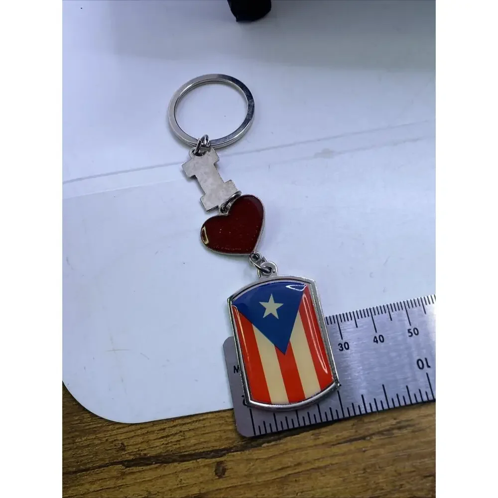 I Love Puerto Rico Vintage Keychain
